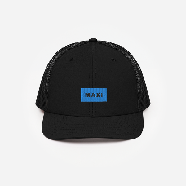 Snapback Trucker Cap - Black - MAXI (blue)