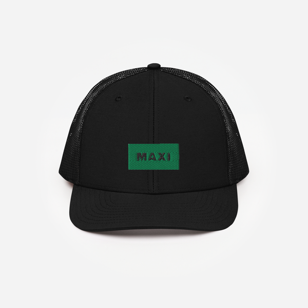Snapback Trucker Cap - Black - MAXI (green)