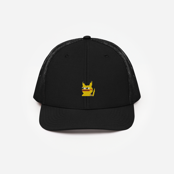 Snapback Trucker Cap - Black - Pepekachu