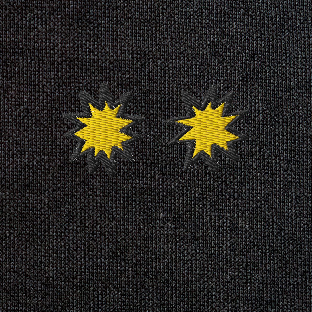 Unisex Eco Raglan Hoodie - BLACK - StarsEyes (yellow)