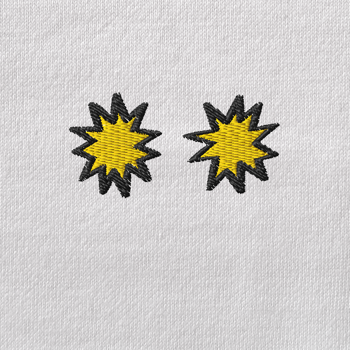 Unisex Eco Raglan Hoodie - WHITE - StarsEyes (yellow)