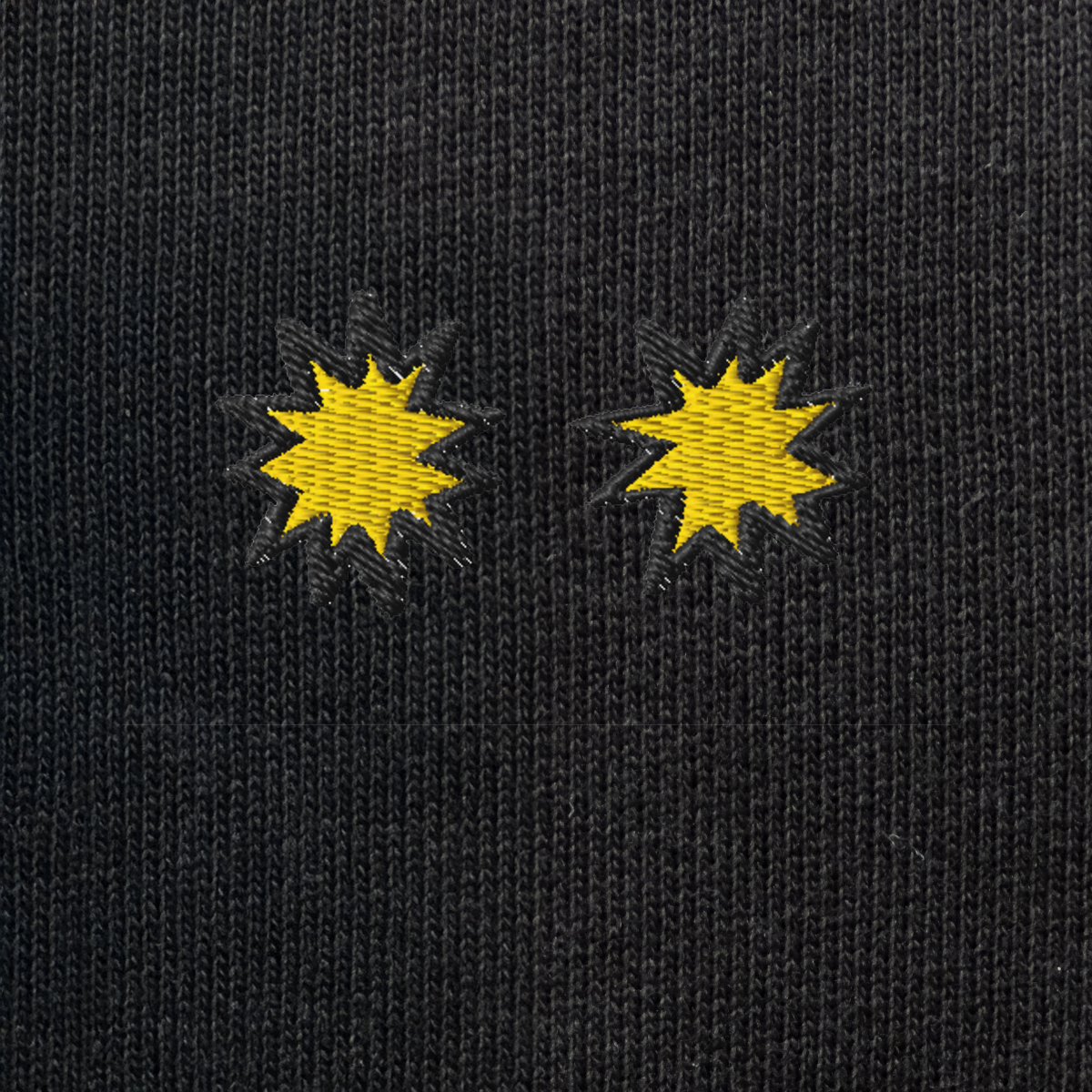 Unisex Eco Sweatshirt - BLACK - StarsEyes (yellow)