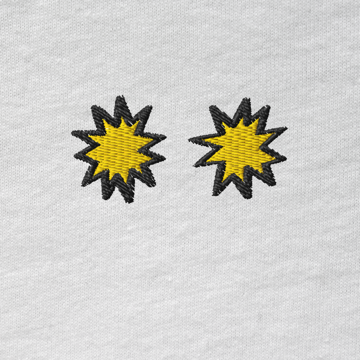 Unisex Hooded Long Sleeve Tee - WHITE - StarsEyes (yellow)