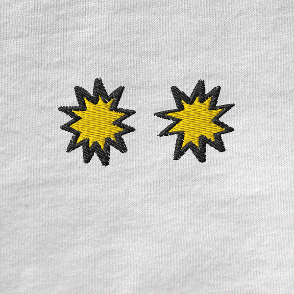 Unisex Muscle Shirt - WHITE - StarsEyes (yellow)