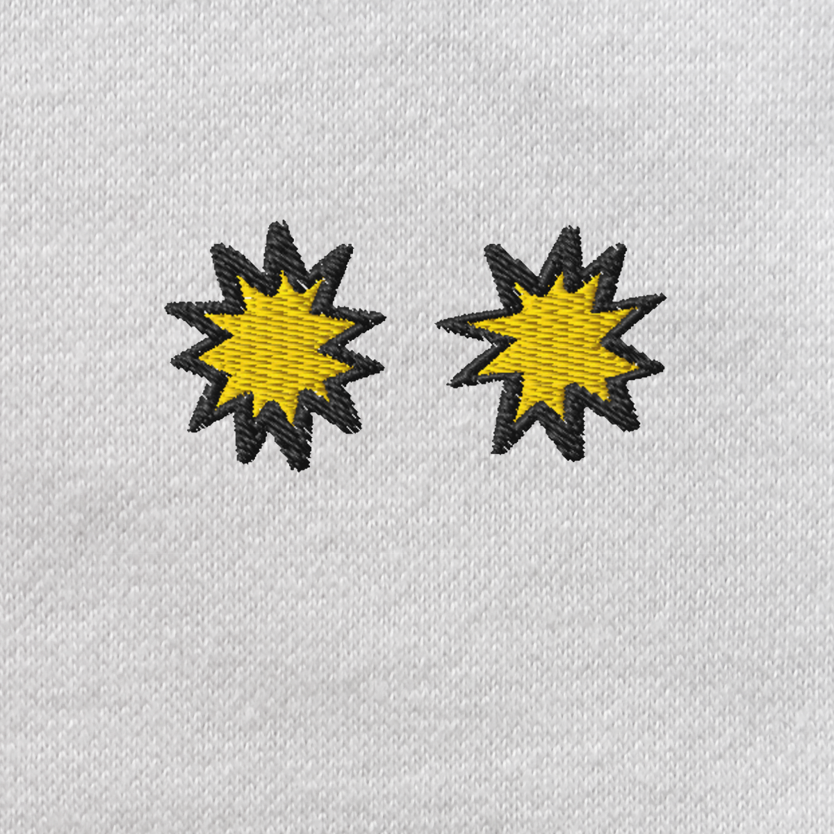 Unisex Organic Raglan Sweatshirt - WHITE - StarsEyes (yellow)