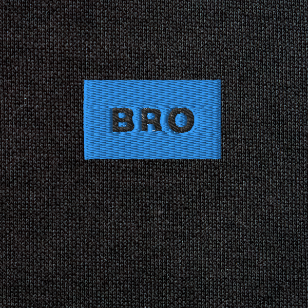 Unisex Eco Raglan Hoodie - BLACK - BRO (blue)