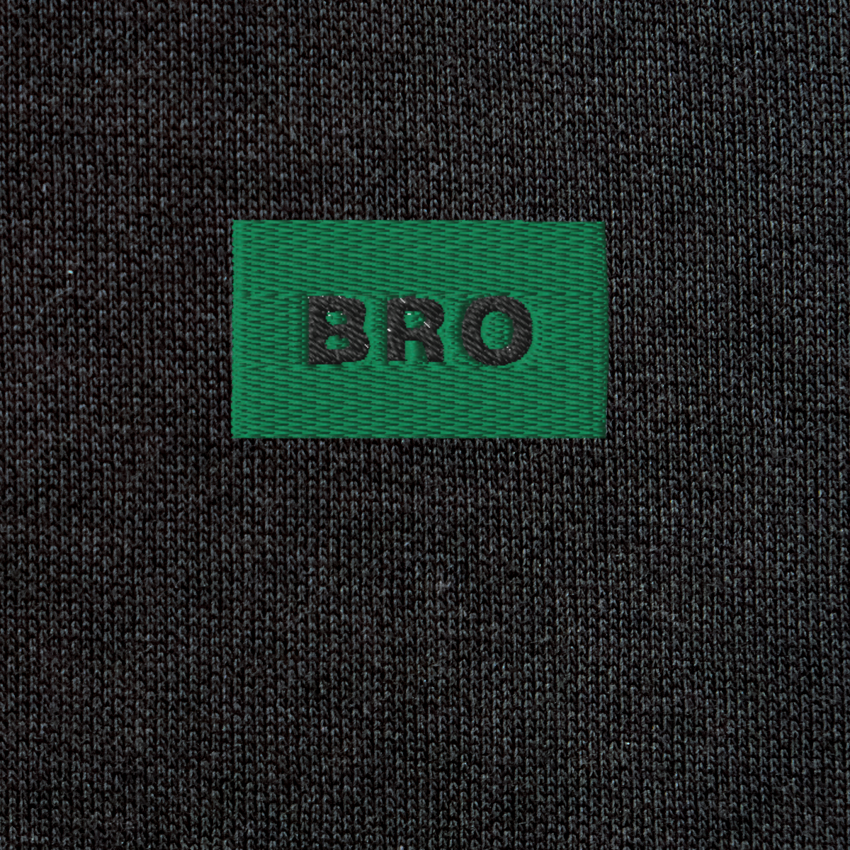 Unisex Eco Raglan Hoodie - BLACK - BRO (green)