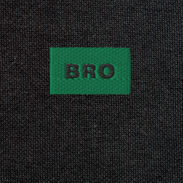 Unisex Eco Raglan Hoodie - BLACK - BRO (green)