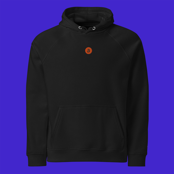 Unisex Eco Raglan Hoodie - BLACK - BTC