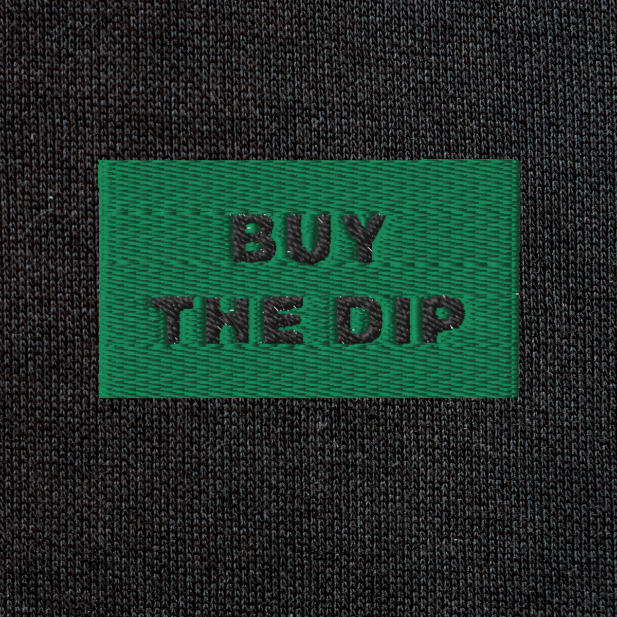 Unisex Eco Raglan Hoodie - BLACK - BUY THE DIP (green)