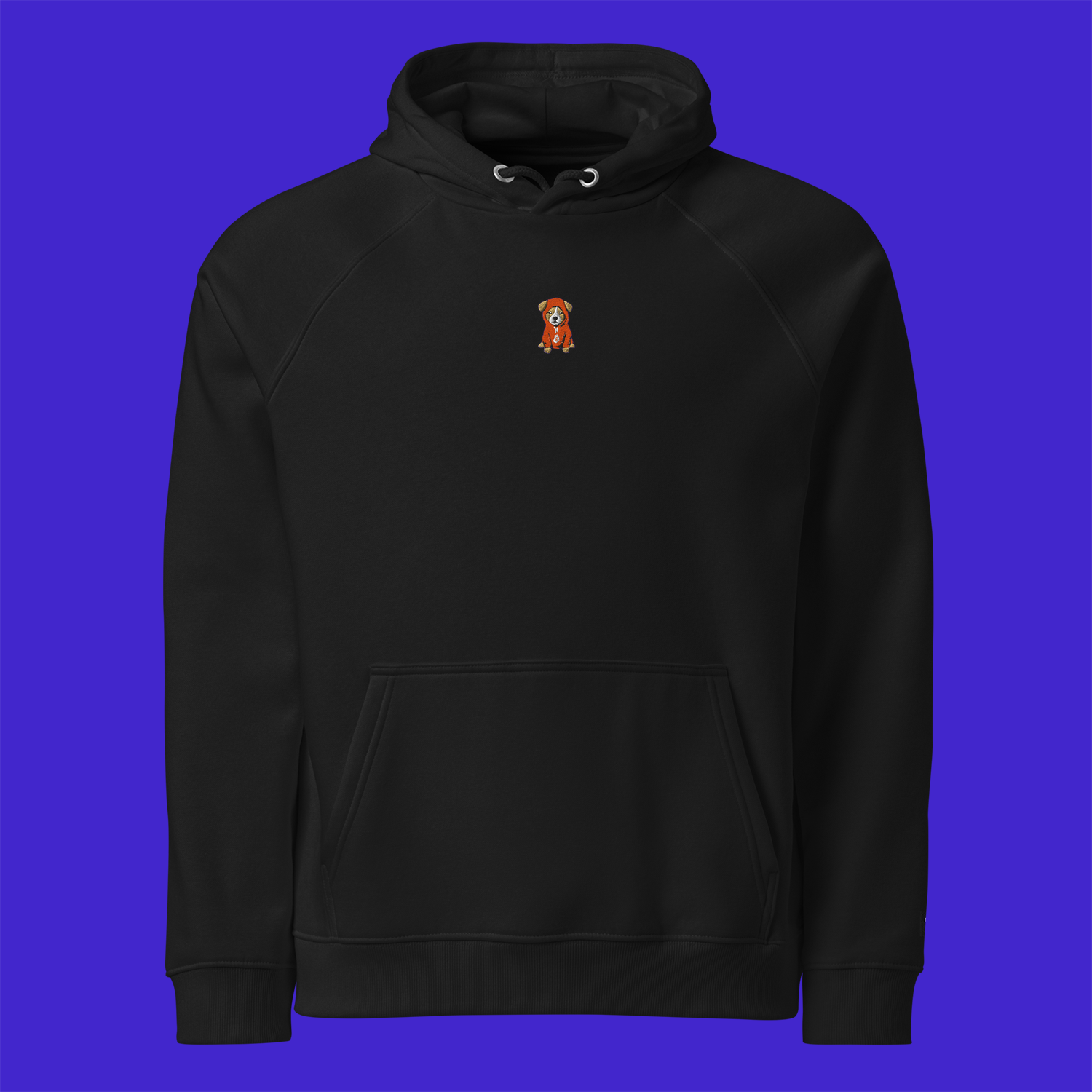 Unisex Eco Raglan Hoodie - BLACK - $DOG