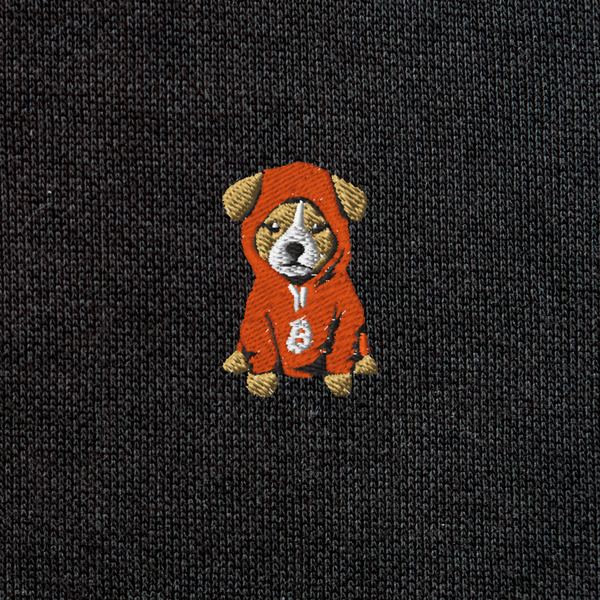 Unisex Eco Raglan Hoodie - BLACK - $DOG