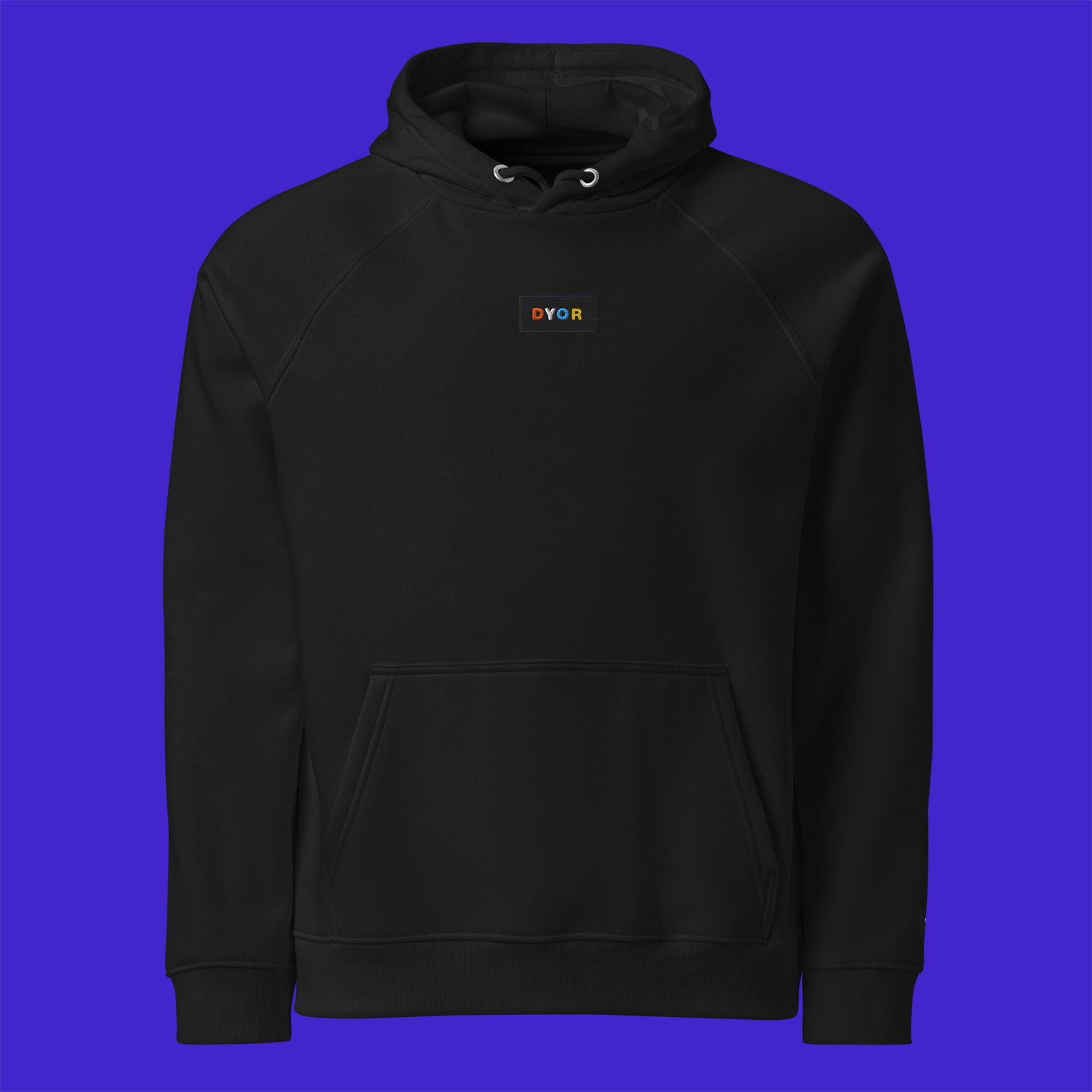 Unisex Eco Raglan Hoodie - BLACK - DYOR