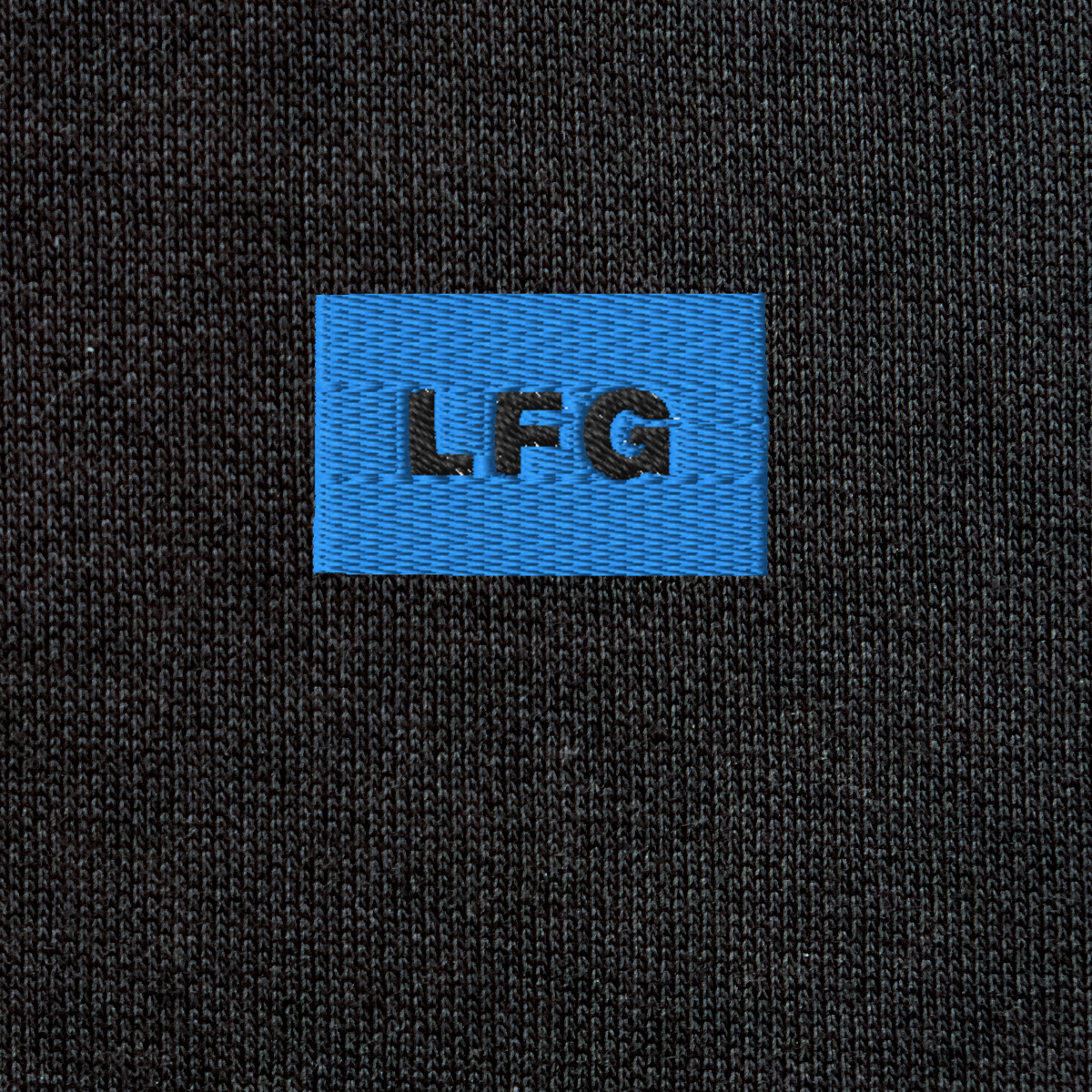 Unisex Eco Raglan Hoodie - BLACK - LFG (blue)