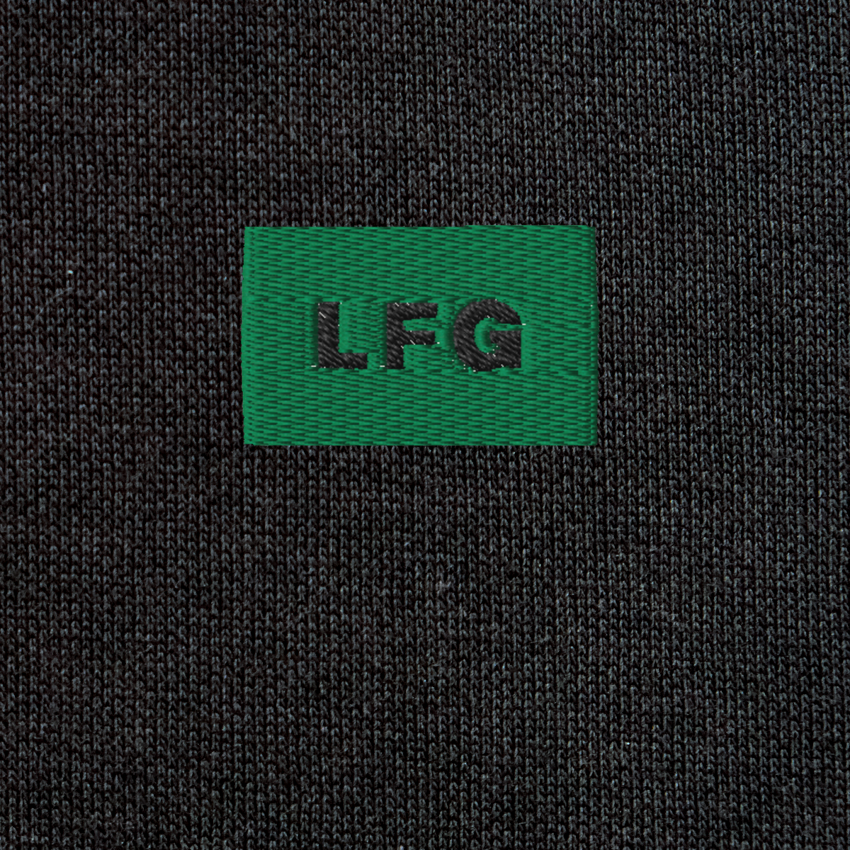 Unisex Eco Raglan Hoodie - BLACK - LFG (green)