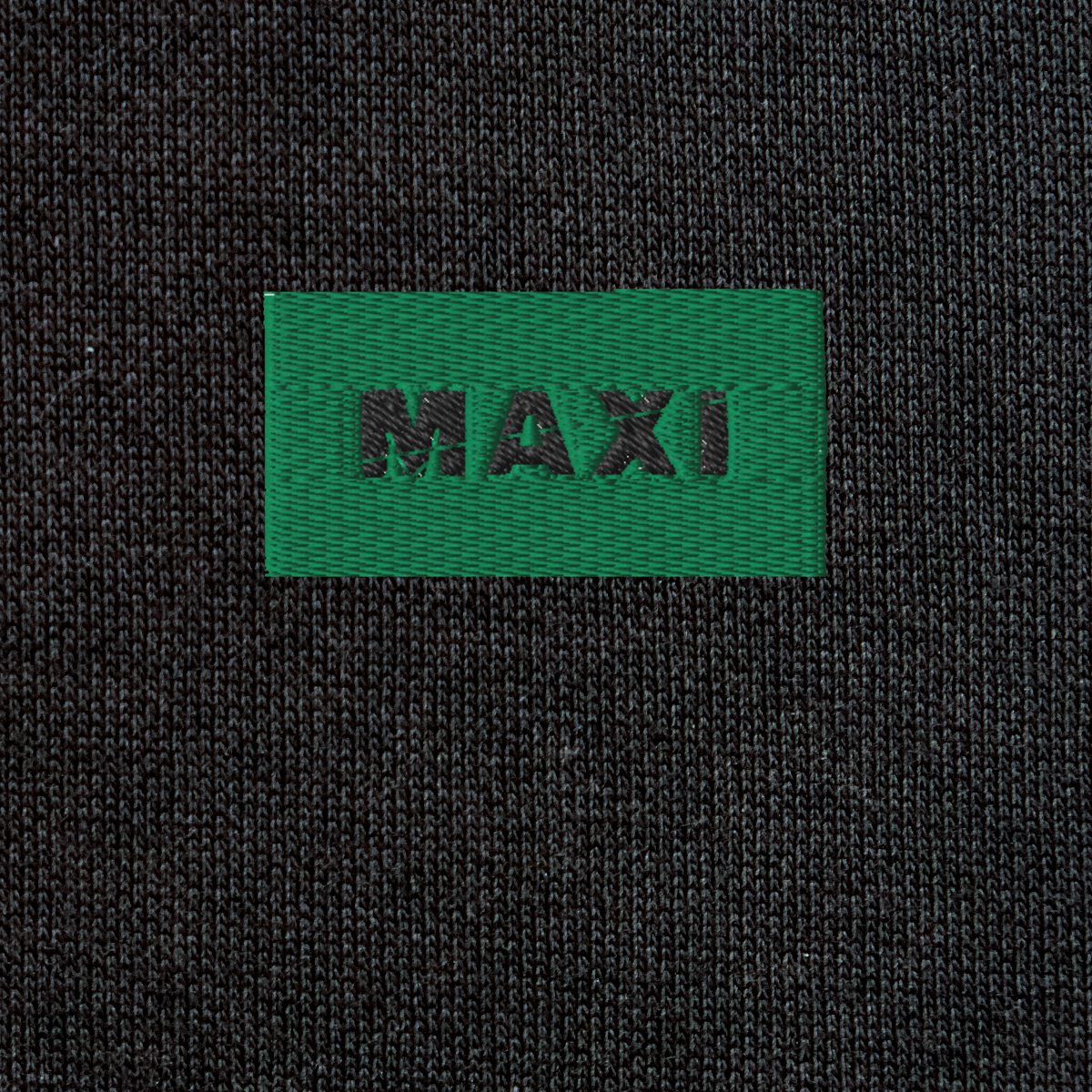 Unisex Eco Raglan Hoodie - BLACK - MAXI (green)