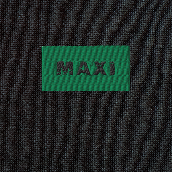 Unisex Eco Raglan Hoodie - BLACK - MAXI (green)