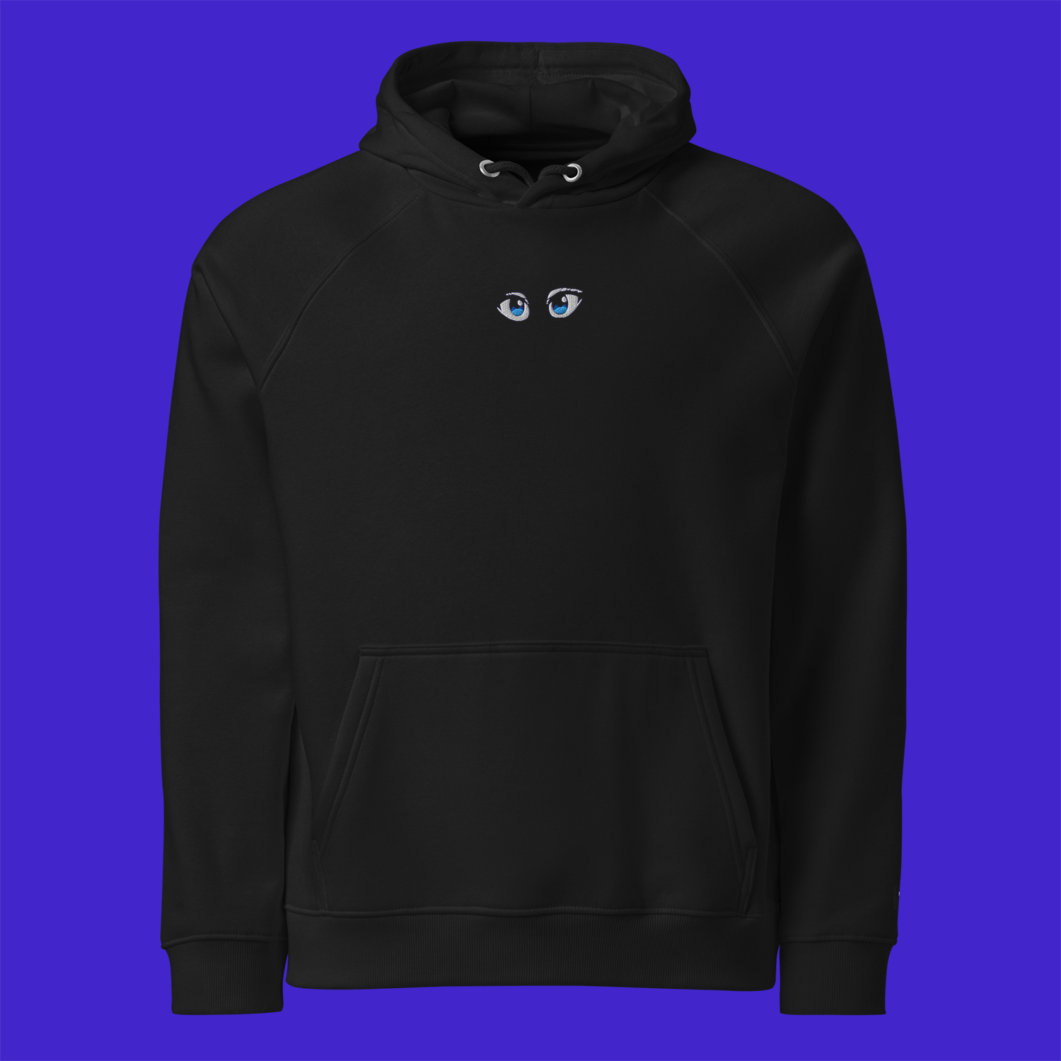 Unisex Eco Raglan Hoodie - BLACK - Manga