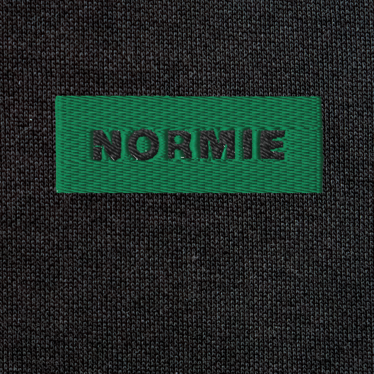 Unisex Eco Raglan Hoodie - BLACK - NORMIE (green)