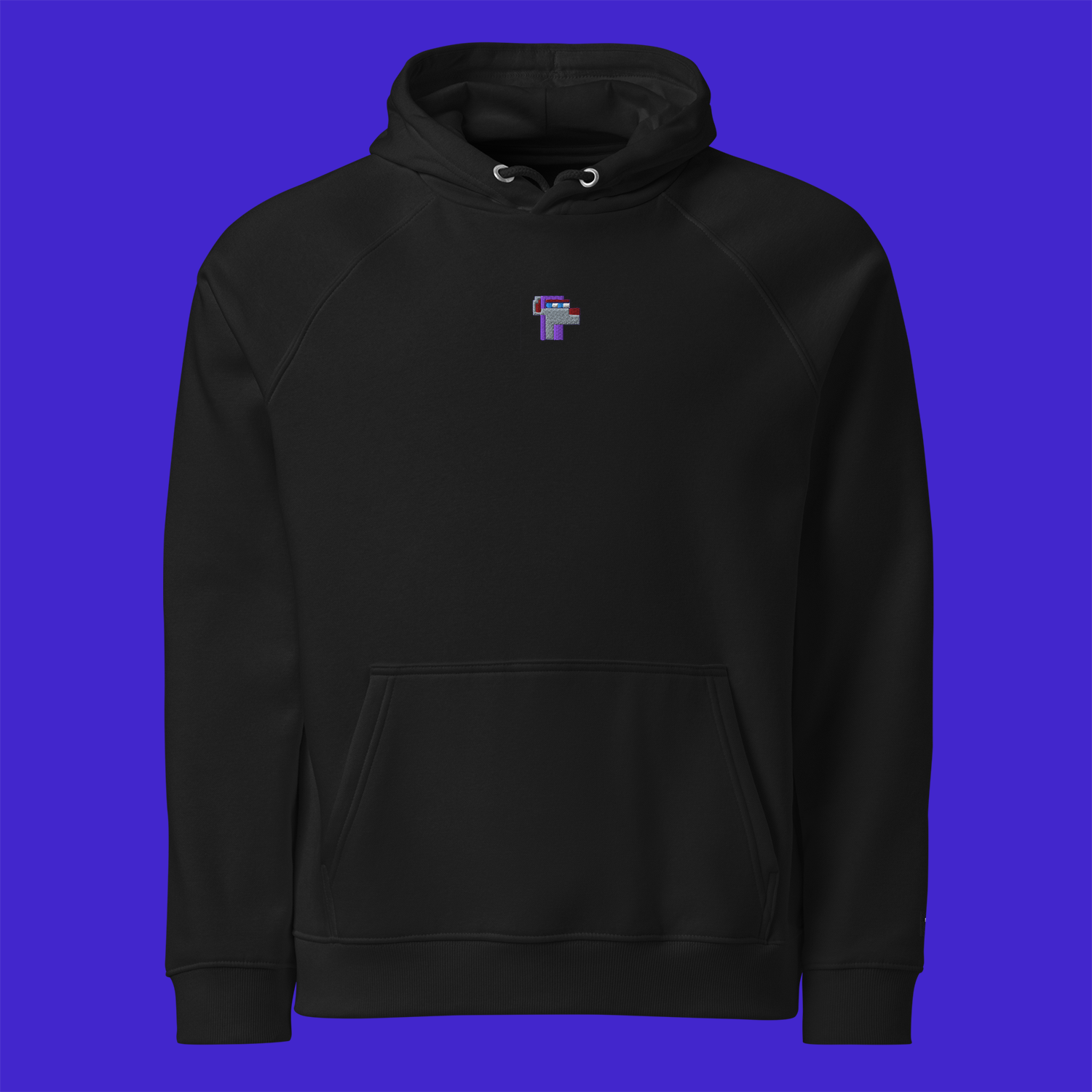 Unisex Eco Raglan Hoodie - BLACK - NodeDog