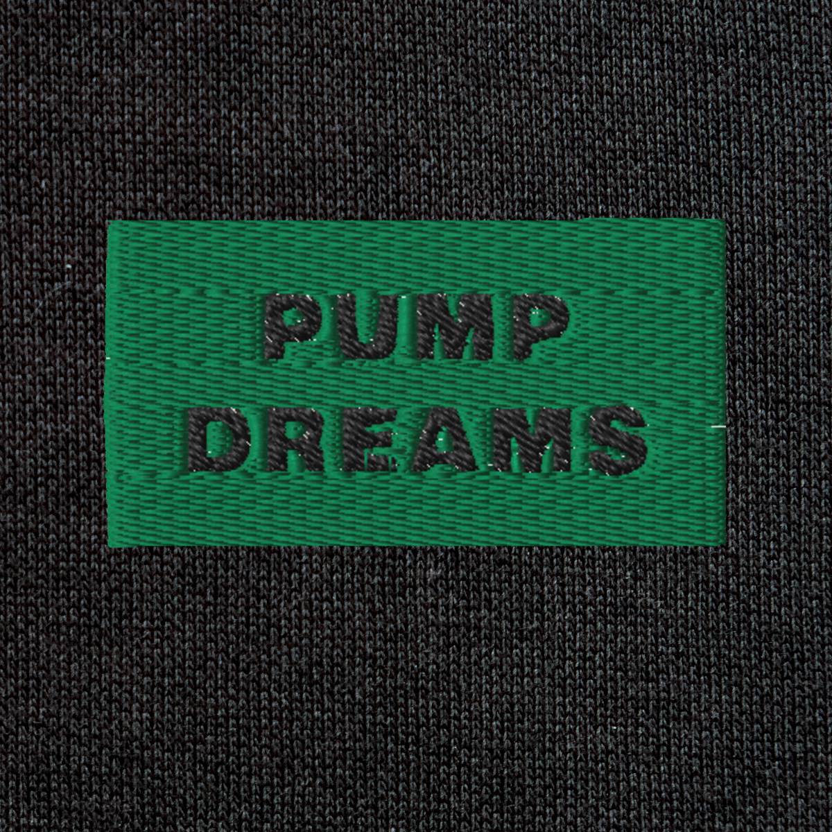 Unisex Eco Raglan Hoodie - BLACK - PUMP DREAMS (green)