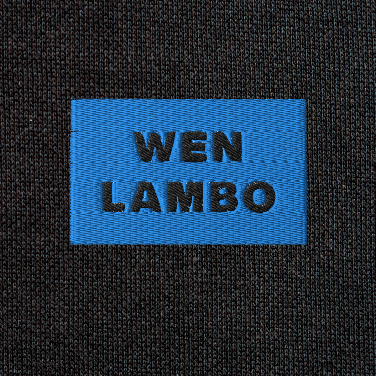 Unisex Eco Raglan Hoodie - BLACK - WEN LAMBO (blue)