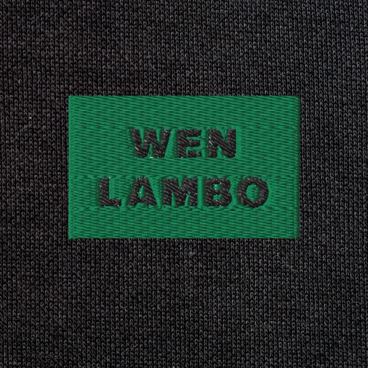 Unisex Eco Raglan Hoodie - BLACK - WEN LAMBO (green)