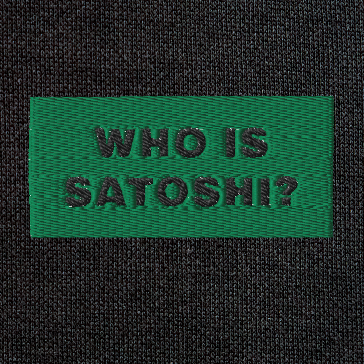 Unisex Eco Raglan Hoodie - BLACK - WHO IS SATOSHI (green)