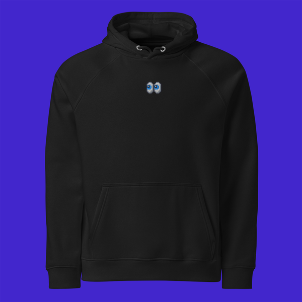 Unisex Eco Raglan Hoodie - BLACK - WTF