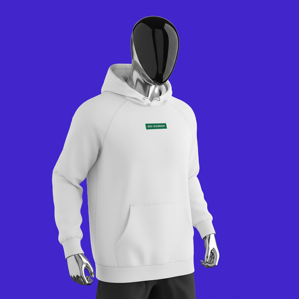 Unisex Eco Raglan Hoodie - WHITE - NO-COINER (green)