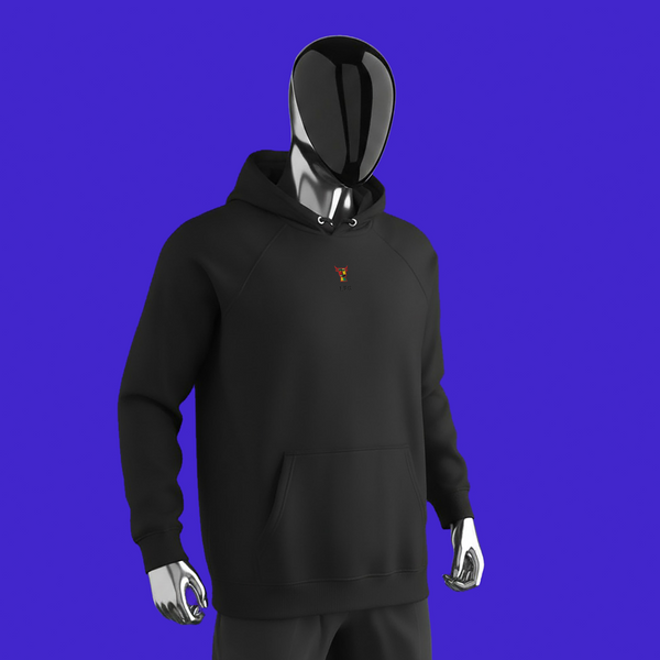 Unisex Eco Raglan Hoodie - BLACK - LFG