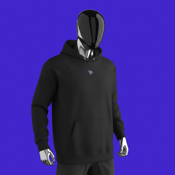 Unisex Eco Raglan Hoodie - BLACK - NodeDog