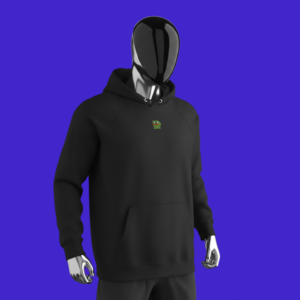 Unisex Eco Raglan Hoodie - BLACK - Pepe