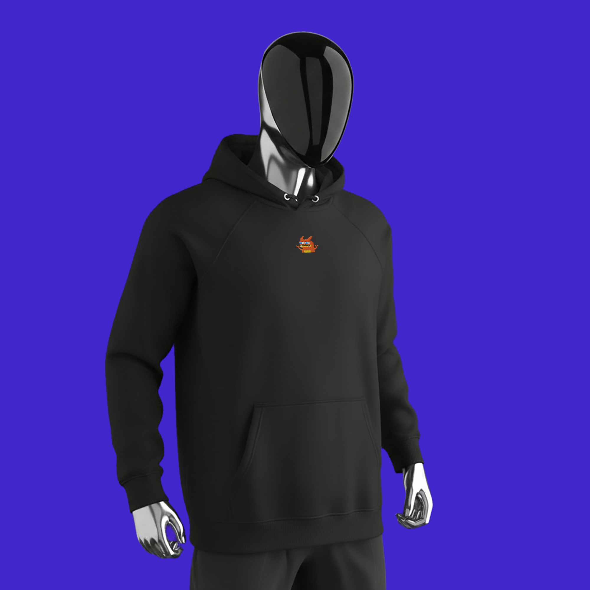 Unisex Eco Raglan Hoodie - BLACK - Pepezard
