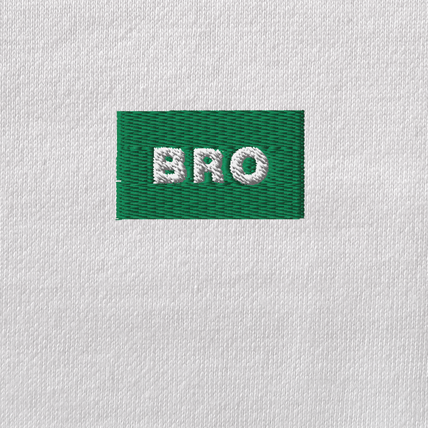 Unisex Eco Raglan Hoodie - WHITE - BRO (green)