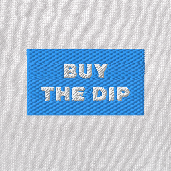 Unisex Eco Raglan Hoodie - WHITE - BUY THE DIP (blue)