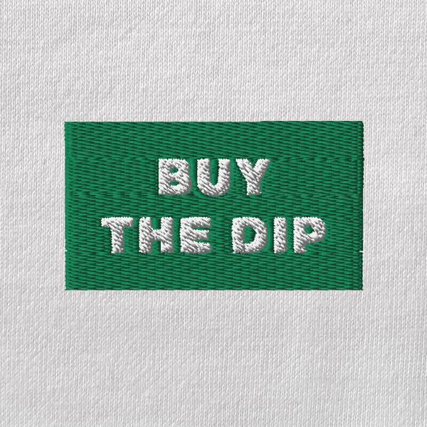 Unisex Eco Raglan Hoodie - WHITE - BUY THE DIP (green)