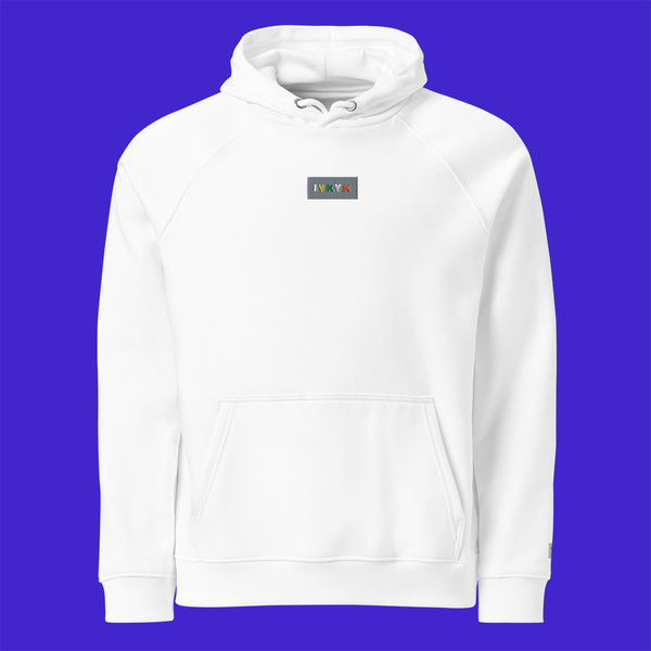 Unisex Eco Raglan Hoodie - WHITE - IYKYK