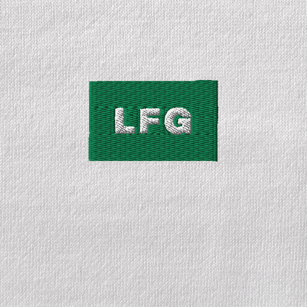 Unisex Eco Raglan Hoodie - WHITE - LFG (green)