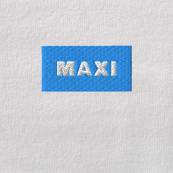 Unisex Eco Raglan Hoodie - WHITE - MAXI (blue)