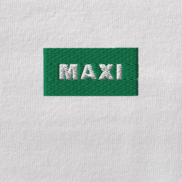 Unisex Eco Raglan Hoodie - WHITE - MAXI (green)