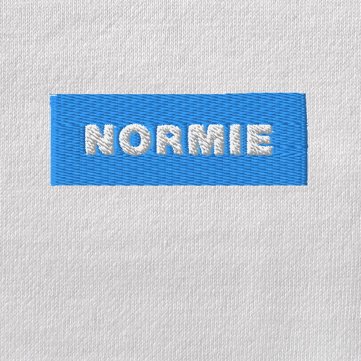 Unisex Eco Raglan Hoodie - WHITE - NORMIE (blue)
