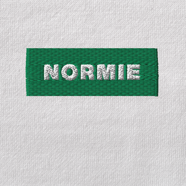 Unisex Eco Raglan Hoodie - WHITE - NORMIE (green)