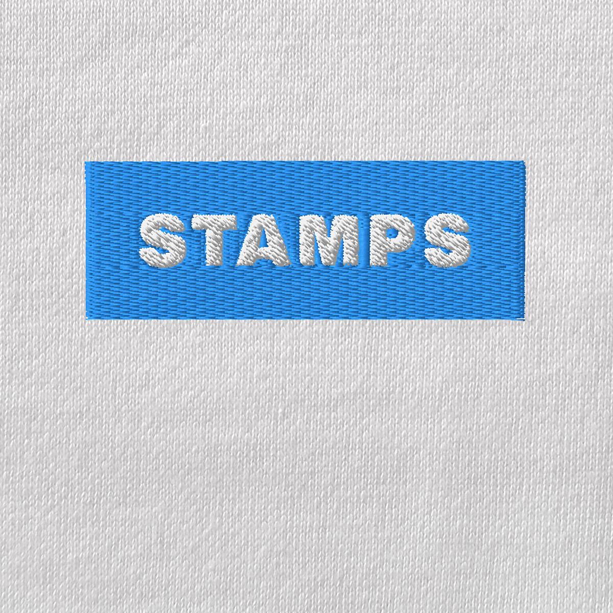 Unisex Eco Raglan Hoodie - WHITE - STAMPS (blue)