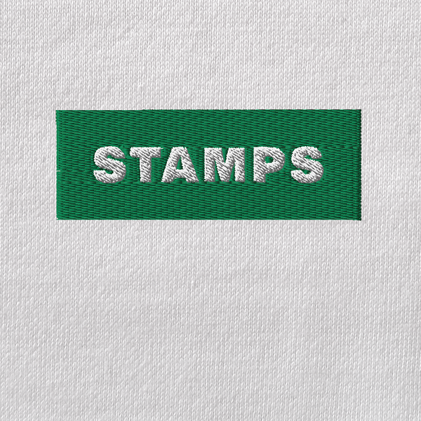 Unisex Eco Raglan Hoodie - WHITE - STAMPS (green)