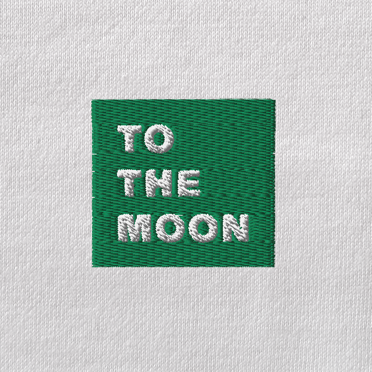 Unisex Eco Raglan Hoodie - WHITE - TO THE MOON (green)