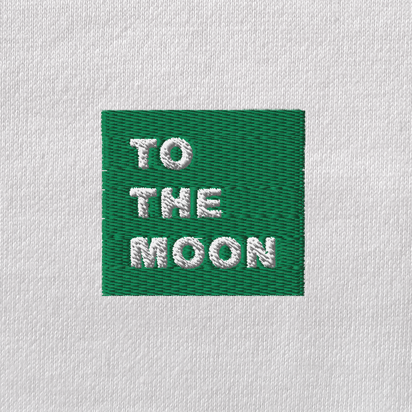 Unisex Eco Raglan Hoodie - WHITE - TO THE MOON (green)