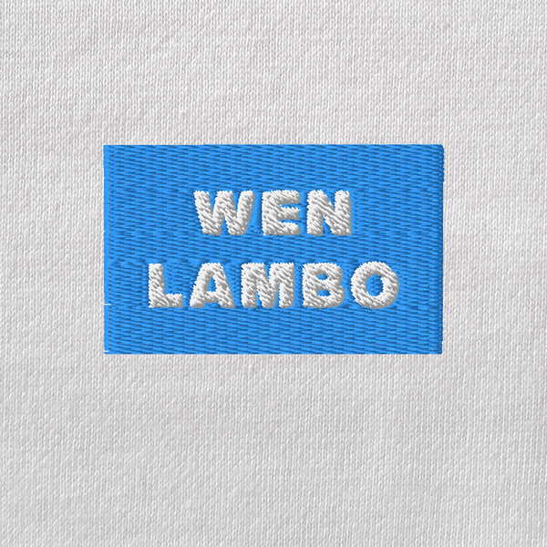 Unisex Eco Raglan Hoodie - WHITE - WEN LAMBO (blue)