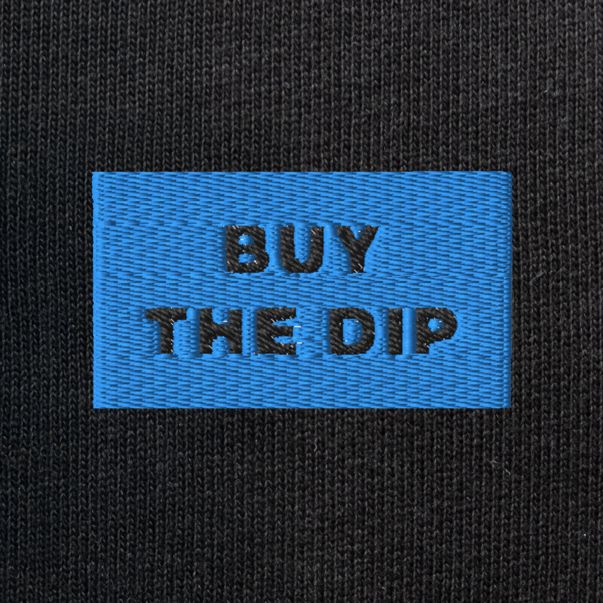Unisex Eco Sweatshirt - BLACK - BUY THE DIP (blue)