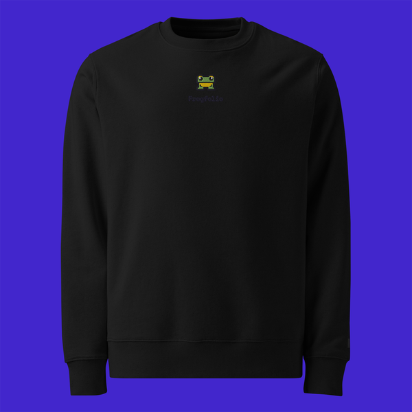Unisex Eco Sweatshirt - BLACK - FrogFolio